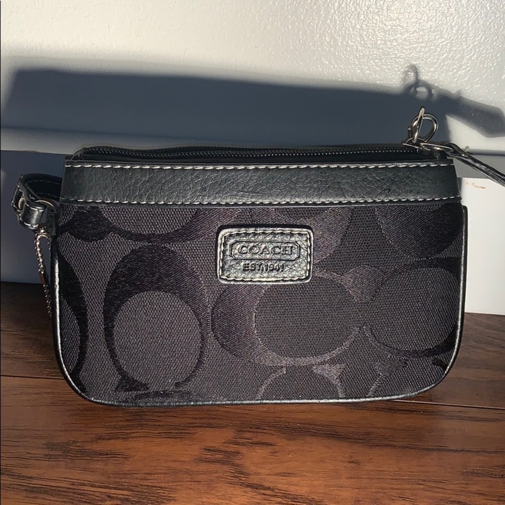 Coach zipper clutch/wristlet